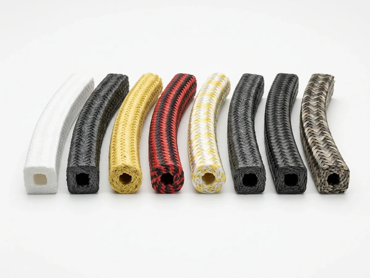Braided compression packing coil