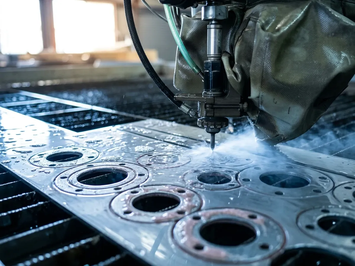 Waterjet cutting a thick metal gasket profile